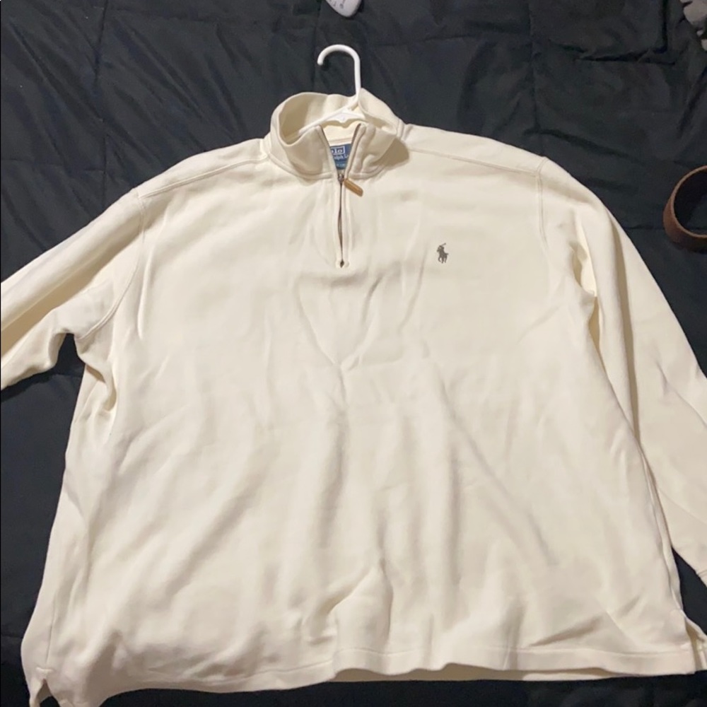 Polo by Ralph Lauren Cream quarterzip pullover